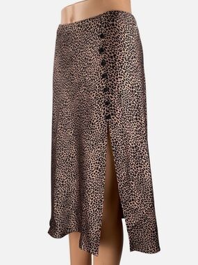 Victoria’s Secret Satin Animal Print Slip Skirt Bias Cut